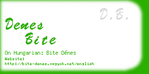 denes bite business card